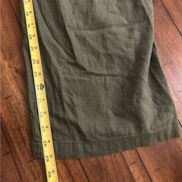 Old Navy Moss Green Mid-Rise Soft Wide-Leg Linen-Blend Pants Size XXL NEW - Picture 6 of 14
